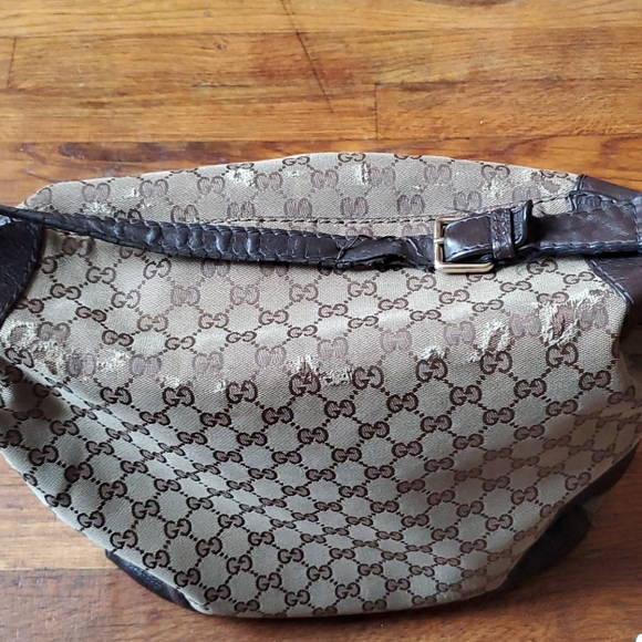 Gucci Canvas Hobo Large Bag in Brown/Beige - Picture 12 of 13